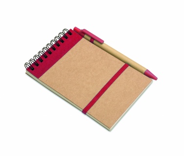 Logotrade promotional giveaway image of: A6 recycled notepad with pen