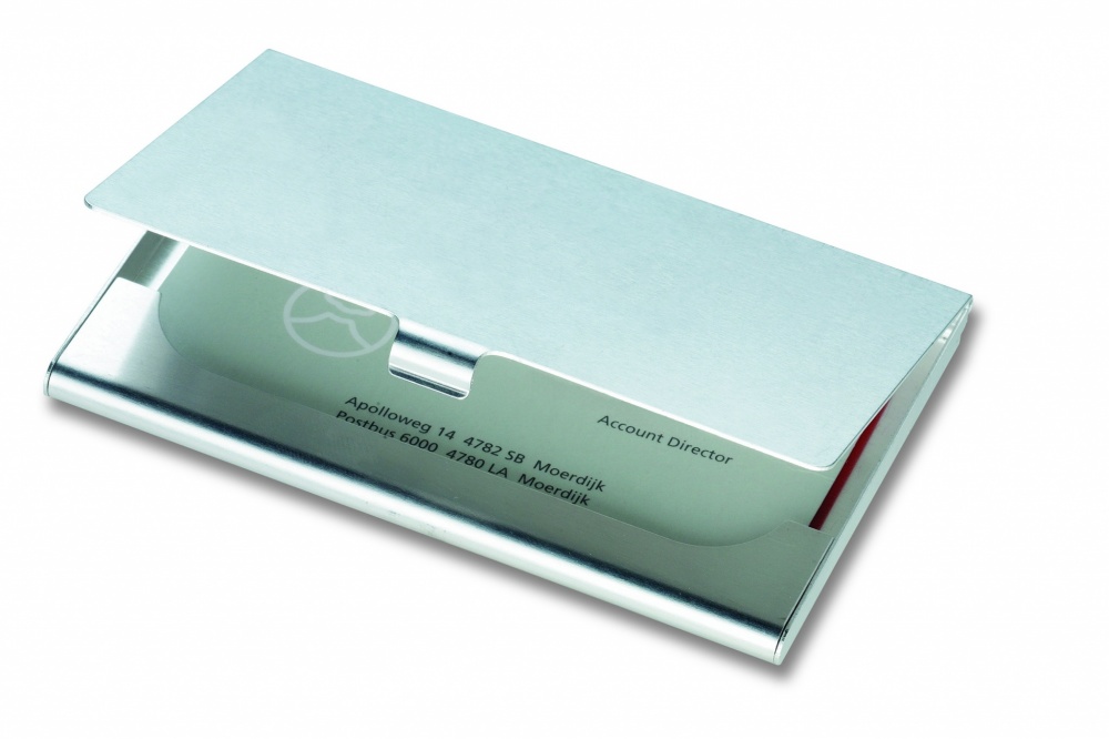 Logo trade promotional merchandise image of: Aluminium business card holder