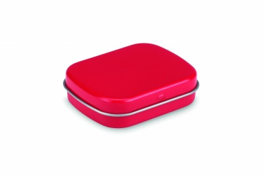 Logo trade promotional merchandise image of: Easy tin silver w/mints
