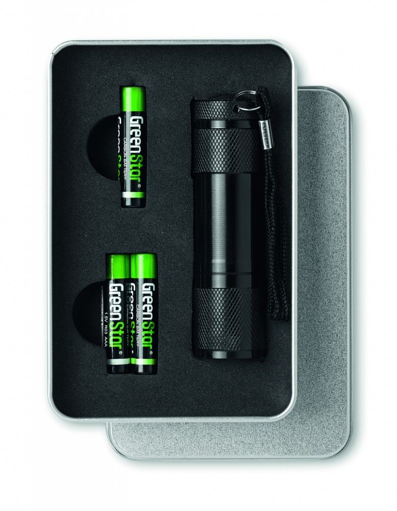 Logotrade advertising product picture of: LED torch in tin box