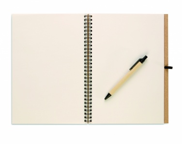 Logo trade corporate gifts image of: Recycled notebook with pen