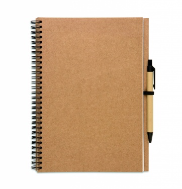 Logo trade promotional merchandise picture of: Recycled notebook with pen