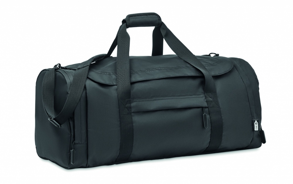 Logo trade promotional gifts image of: Large sports bag in 300D RPET