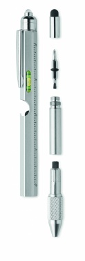Logo trade promotional items image of: Spirit level pen with ruler