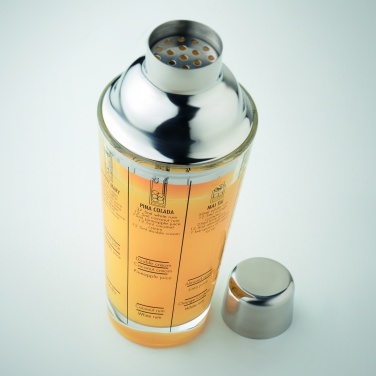 Logo trade promotional products image of: Glass cocktail shaker 400 ml