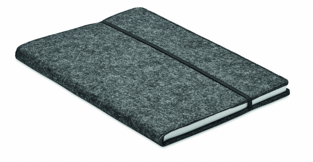 Logo trade promotional gift photo of: A5 notebook RPET felt