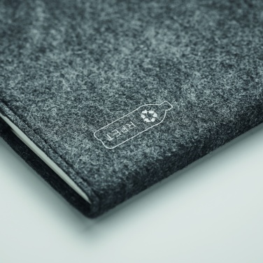 Logo trade corporate gifts image of: A5 notebook RPET felt