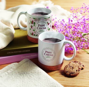 Logotrade promotional products photo of: Ceramic cork mug 280 ml