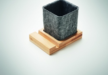 Logotrade promotional products photo of: RPET felt pen pot phone stand