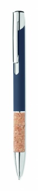 Logo trade promotional giveaway photo of: Ballpoint pen made of aluminum with a cork grip