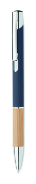 Logotrade promotional giveaway picture of: Ballpoint pen made of aluminum with a bamboo grip