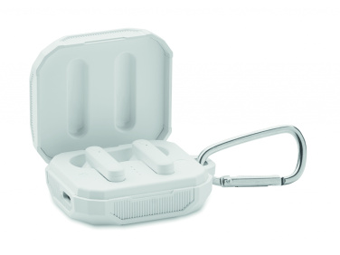 Logo trade advertising products image of: TWS earbuds with solar charger