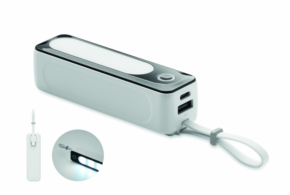 Logo trade promotional products image of: 5000 mAh power bank with COB