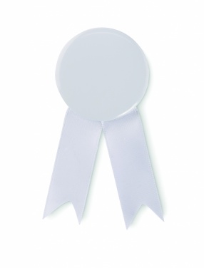 Logo trade promotional giveaways image of: Ribbon style badge pin