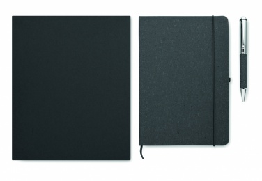 Logo trade advertising products image of: Recycled leather notebook set