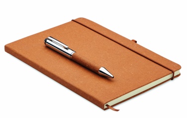 Logotrade advertising product picture of: Recycled leather notebook set