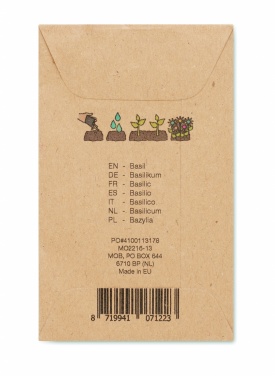 Logo trade promotional product photo of: Basil seeds in craft envelope