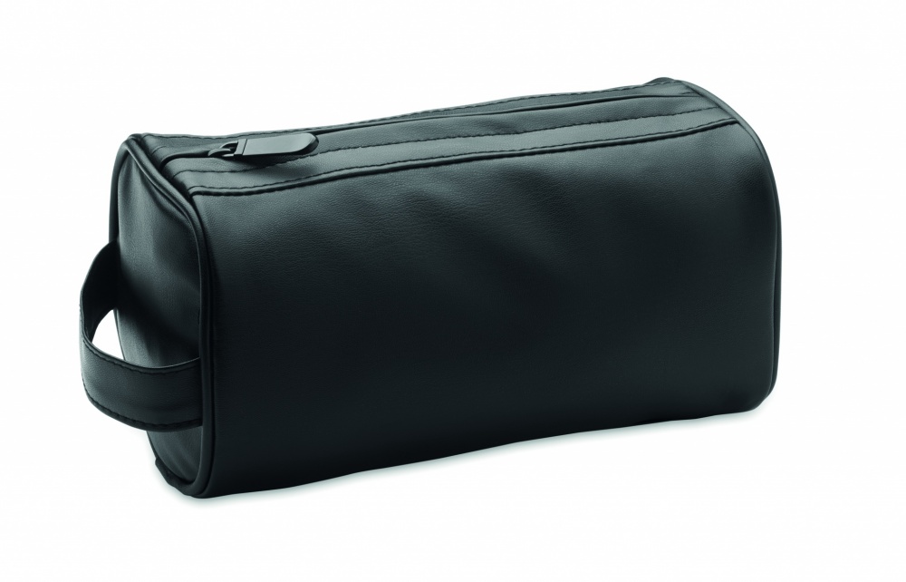 Logo trade promotional item photo of: Soft PU cosmetic bag and zipper