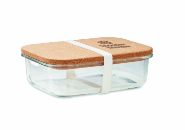 Logo trade promotional items image of: Glass lunch box with cork lid