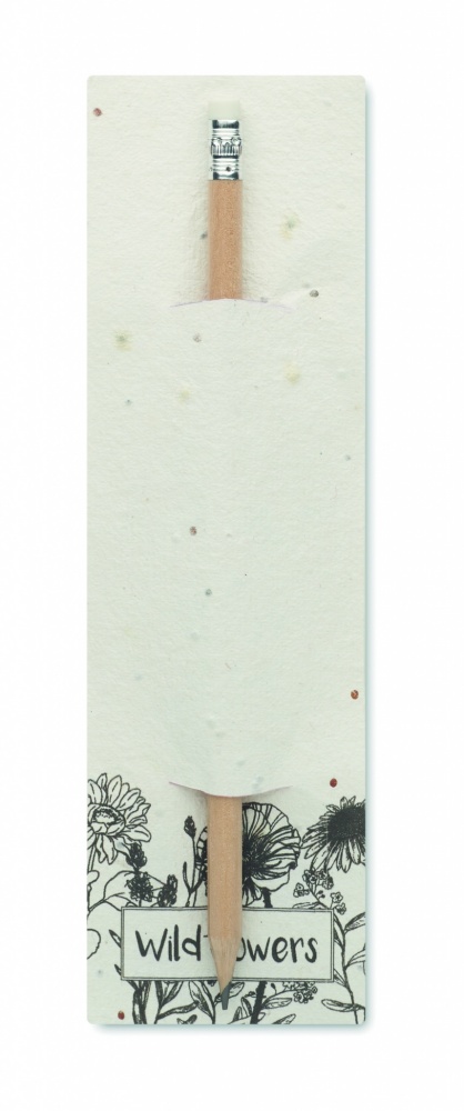 Logo trade corporate gifts image of: Natural pencil in seeded pouch