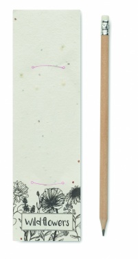 Logotrade promotional merchandise photo of: Natural pencil in seeded pouch