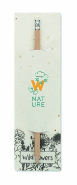 Logotrade corporate gift image of: Natural pencil in seeded pouch