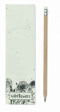 Logo trade promotional merchandise image of: Natural pencil in seeded pouch