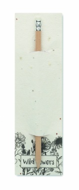 Logo trade promotional items picture of: Natural pencil in seeded pouch