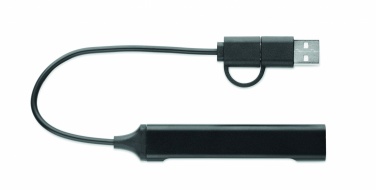 Logotrade business gift image of: USB 4 port hub 19 cm