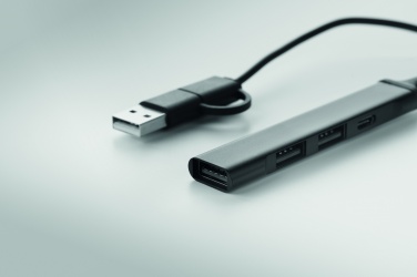 Logo trade promotional item photo of: USB 4 port hub 19 cm