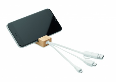Logo trade corporate gifts picture of: Bamboo key ring and stand Salo