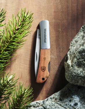 Logotrade business gift image of: Foldable knife in acacia wood