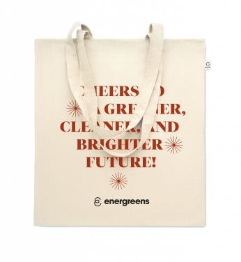 Logo trade promotional merchandise picture of: Recycled cotton shopping bag