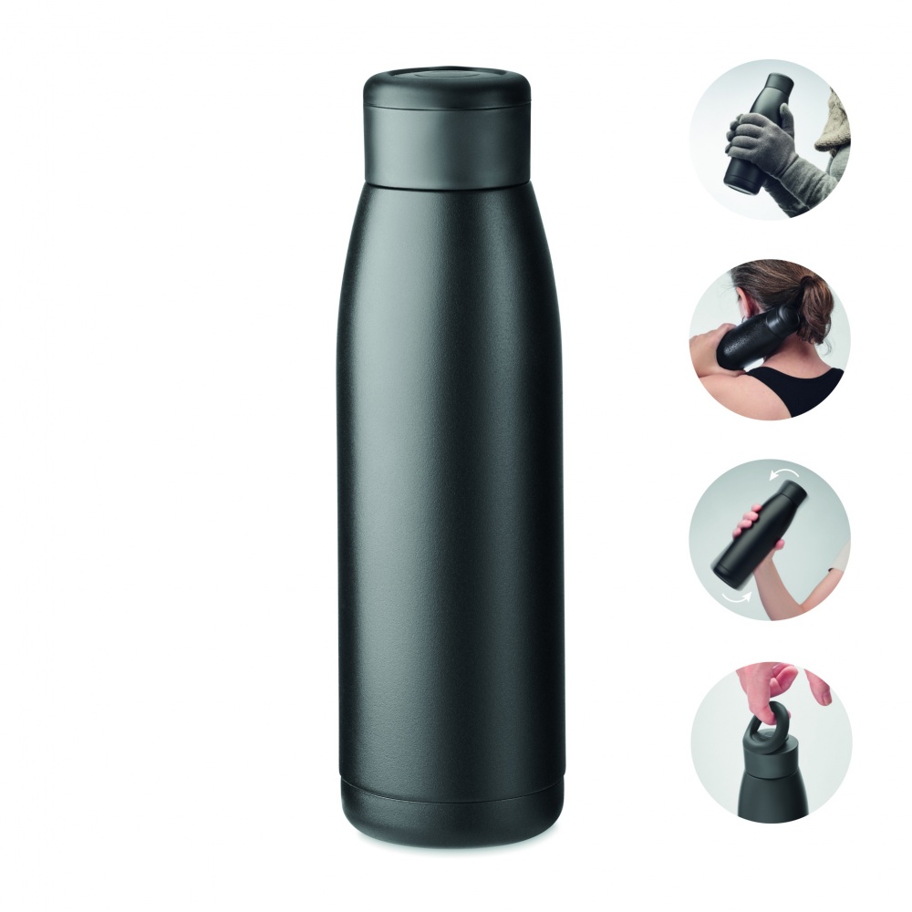 Logo trade promotional item photo of: Heat-cool double wall bottle