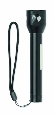 Logo trade promotional giveaways picture of: 3-in-1 aluminum flashlight with an emergency hammer and seatbelt cutter, customizable with printing