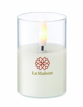 Logo trade promotional gifts image of: LED wax candle in glass holder