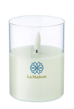 Logo trade promotional gifts image of: LED wax candle in glass holder