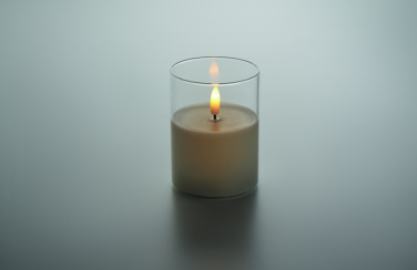 Logo trade promotional gift photo of: LED wax candle in glass holder