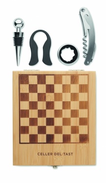 Logotrade promotional item picture of: Chess board wine set