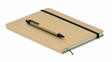 Logo trade promotional items image of: Caratil A5 notebook in recycled carton