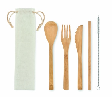 Logotrade business gifts photo of: Bamboo cutlery with straw