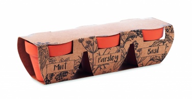 Logotrade promotional gift image of: Terracotta 3 herb pot set