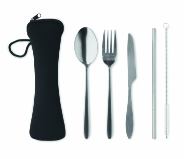 Logo trade promotional giveaways picture of: Cutlery set stainless steel