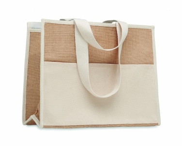 Logo trade promotional product photo of: Jute and canvas cooler bag
