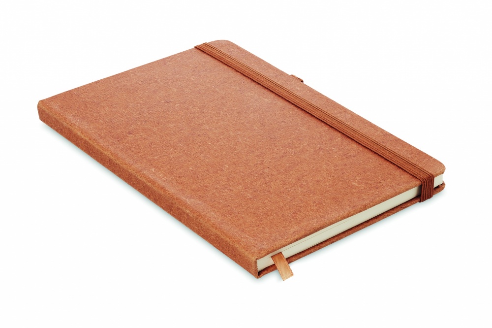 Logo trade promotional giveaways image of: Recycled Leather A5 notebook