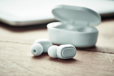 Logo trade promotional merchandise photo of: Recycled ABS TWS earbuds