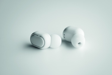 Logo trade business gifts image of: Recycled ABS TWS earbuds