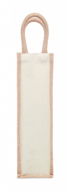 Logo trade promotional giveaway photo of: Jute wine bag for one bottle