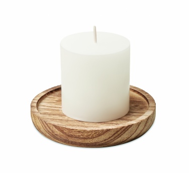 Logotrade promotional gifts photo of: Candle on round wooden base
