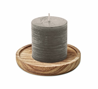 Logotrade advertising product picture of: Candle on round wooden base